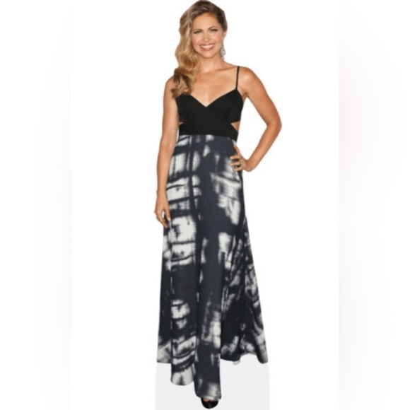 BCBG Maxazria Viviane Cutout Tie Dye Formal Maxi Dress Size 0 - Picture 3 of 16